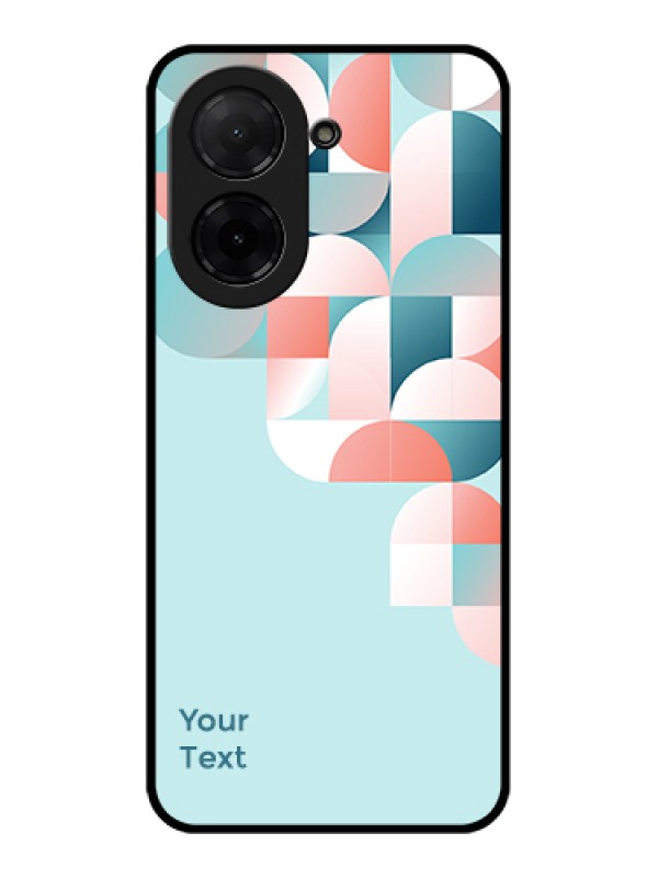 Custom Poco C71 Custom Glass Phone Case - Stylish Semi - Circle Pattern Design