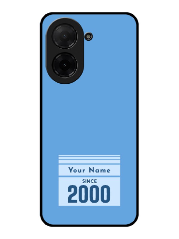 Custom Poco C71 Custom Glass Phone Case - Custom Year Of Birth Design