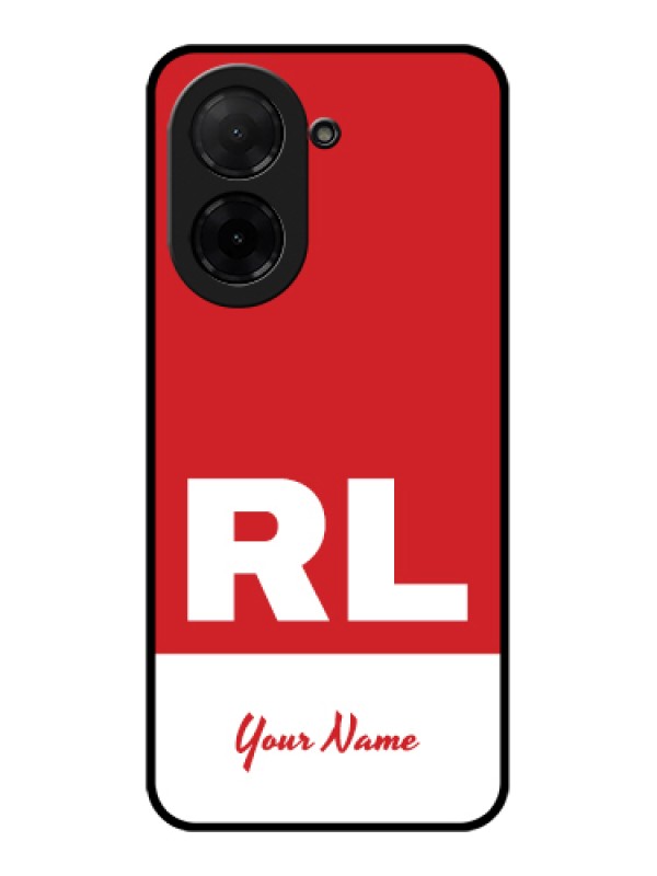 Custom Poco C71 Custom Glass Phone Case - Dual Tone Custom Text Design