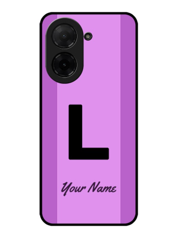 Custom Poco C71 Custom Glass Phone Case - Tricolor Custom Text Design
