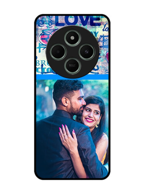 Custom Poco C75 5G Custom Glass Phone CaseColorful Love Design