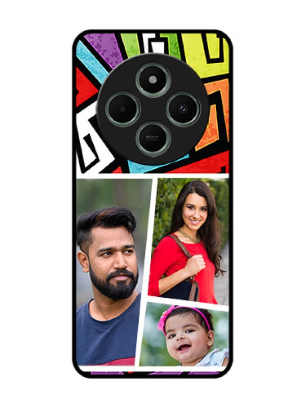 Custom Poco C75 5G Custom Glass Phone CaseGraffiti Pattern Design