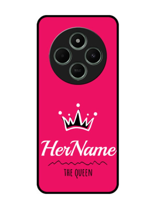Custom Poco C75 5G Custom Glass Phone CaseQueen With Name Design