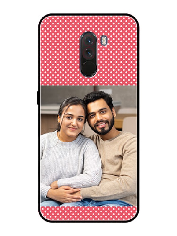 Custom Pcoco F1 Custom Glass Phone Case  - White Dotted Design