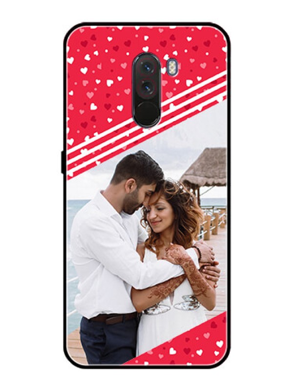 Custom Pcoco F1 Custom Glass Mobile Case  - Valentines Gift Design