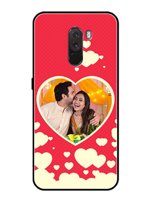 Custom Pcoco F1 Custom Glass Mobile Case  - Love Symbols Phone Cover Design