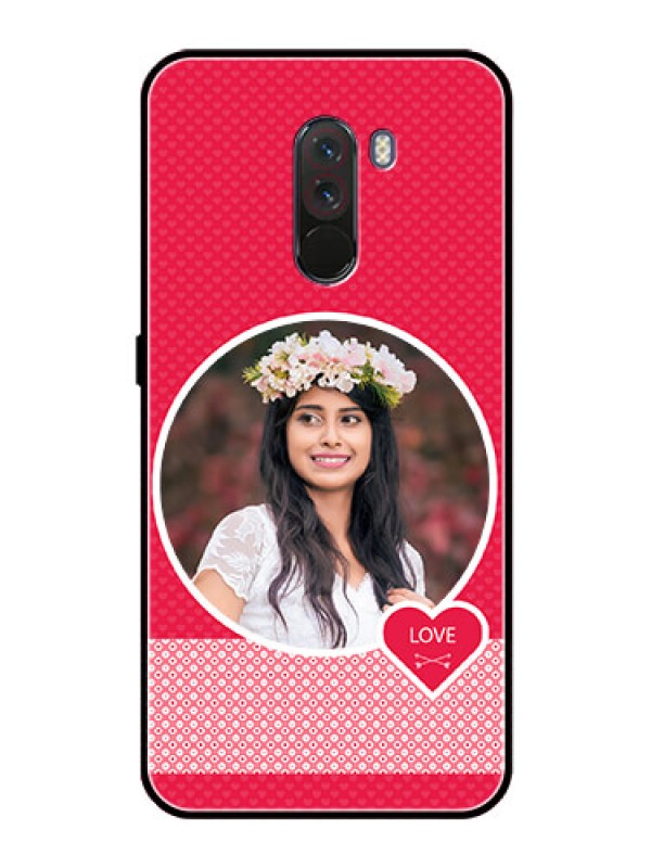 Custom Pcoco F1 Personalised Glass Phone Case  - Pink Pattern Design