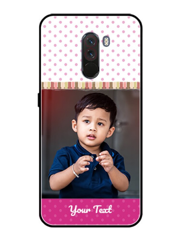 Custom Pcoco F1 Photo Printing on Glass Case  - Cute Girls Cover Design