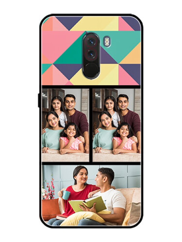 Custom Pcoco F1 Custom Glass Phone Case  - Bulk Pic Upload Design