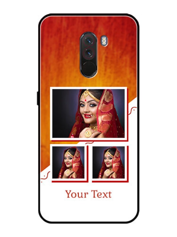 Custom Pcoco F1 Custom Glass Phone Case  - Wedding Memories Design  