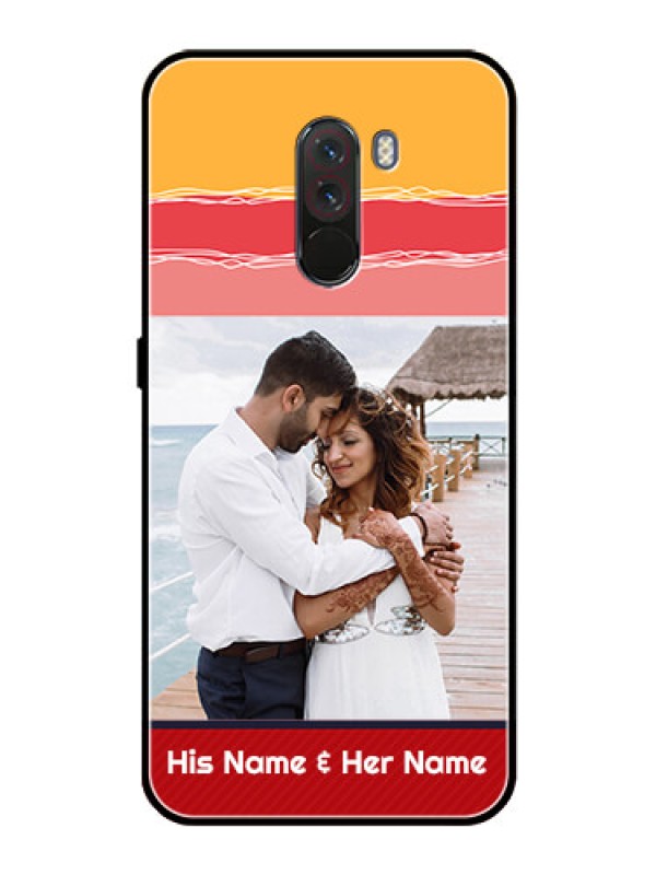 Custom Pcoco F1 Custom Glass Mobile Case  - Colorful Case Design