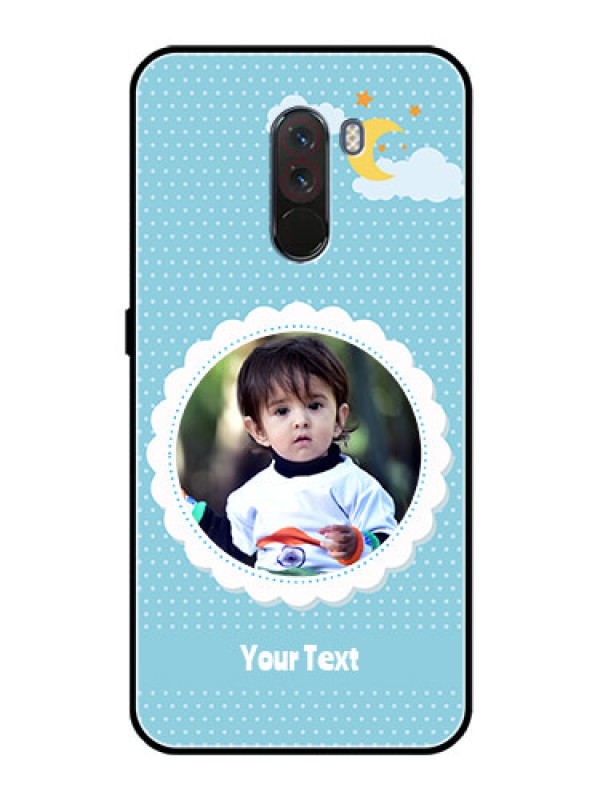Custom Pcoco F1 Personalised Glass Phone Case  - Violet Pattern Design