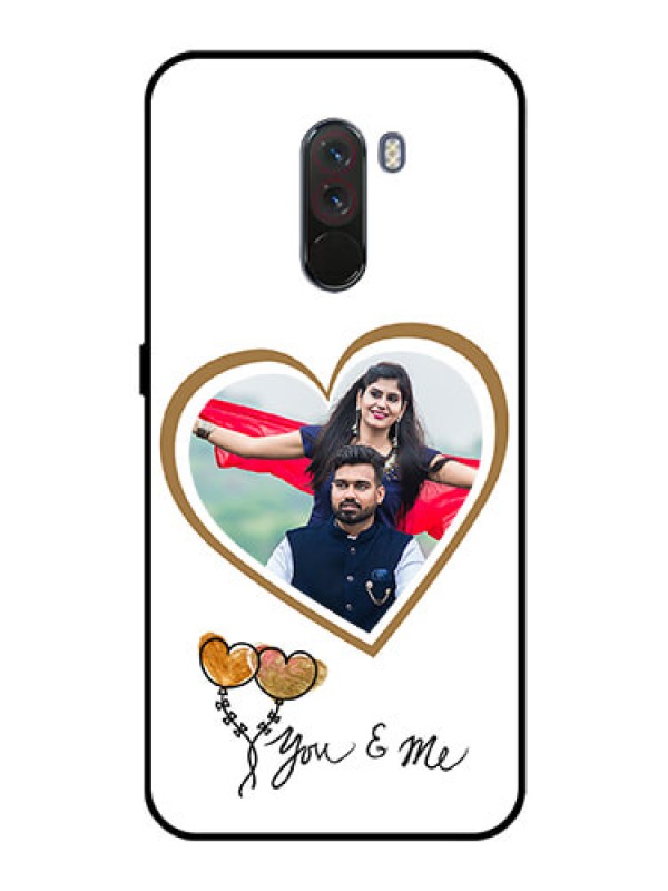 Custom Pcoco F1 Custom Glass Mobile Case  - You & Me Design