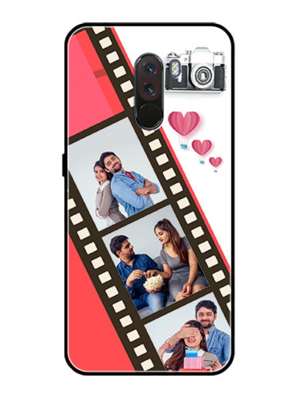 Custom Pcoco F1 Personalized Glass Phone Case  - 3 Image Holder with Film Reel