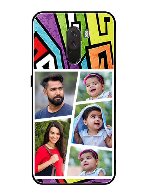 Custom Pcoco F1 Custom Glass Phone Case  - Graffiti pattern Design