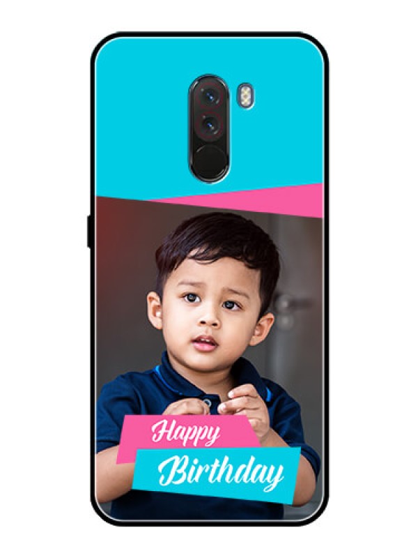 Custom Pcoco F1 Personalized Glass Phone Case  - Image Holder with 2 Color Design