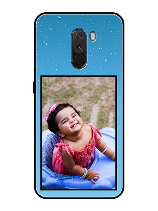 Custom Pcoco F1 Custom Glass Mobile Case  - Wave Pattern Colorful Design