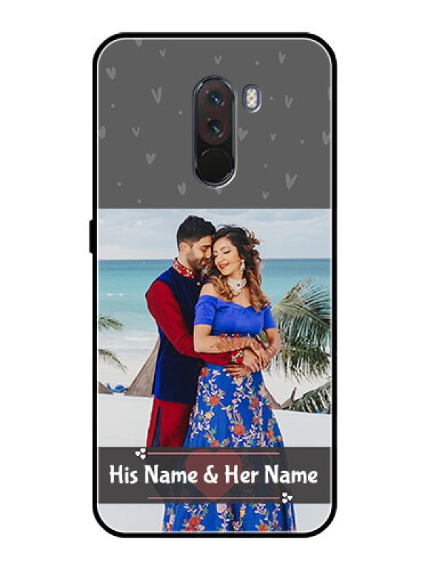 Custom Pcoco F1 Custom Glass Mobile Case  - Buy Love Design with Photo Online