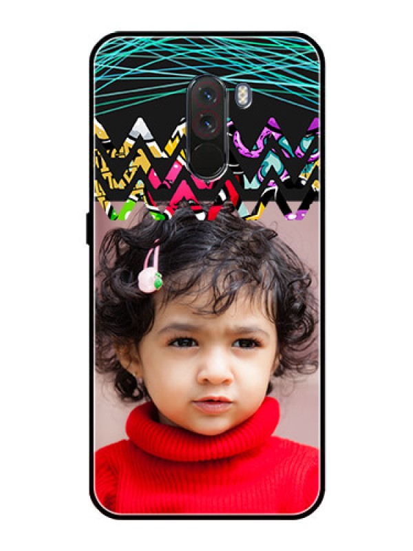 Custom Pcoco F1 Personalized Glass Phone Case  - Neon Abstract Design