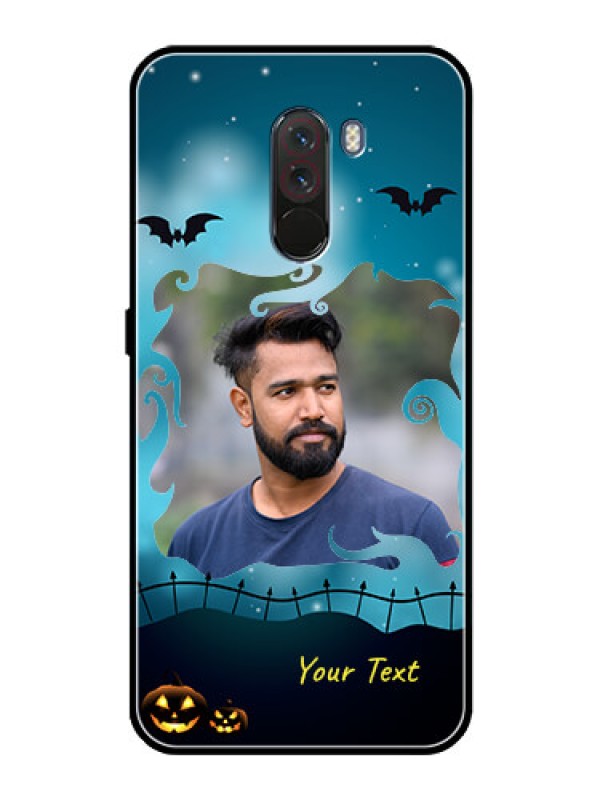 Custom Pcoco F1 Custom Glass Phone Case  - Halloween frame design