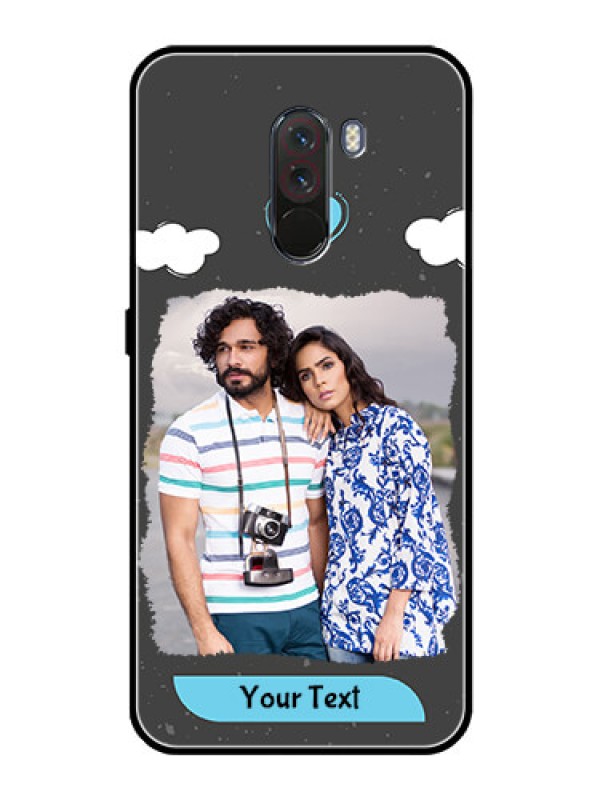 Custom Pcoco F1 Custom Glass Phone Case  - Splashes with love doodles Design