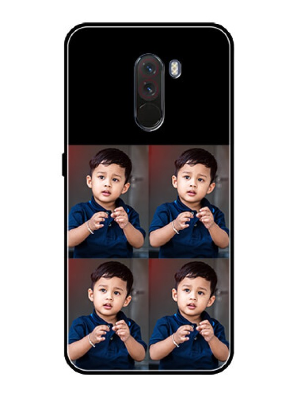 Custom Pcoco F1 4 Image Holder on Glass Mobile Cover