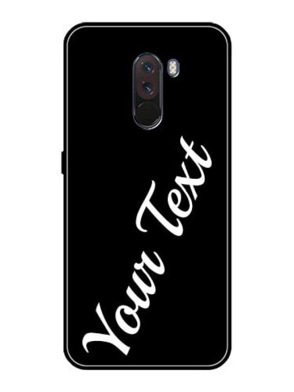 Custom Pcoco F1 Custom Glass Mobile Cover with Your Name