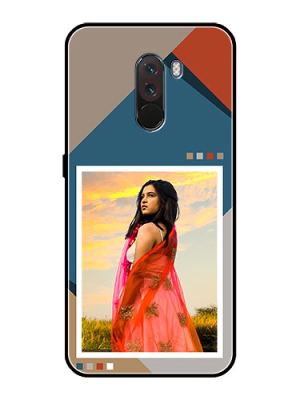 Custom Poco F1 Personalized Glass Phone Case - Retro color pallet Design