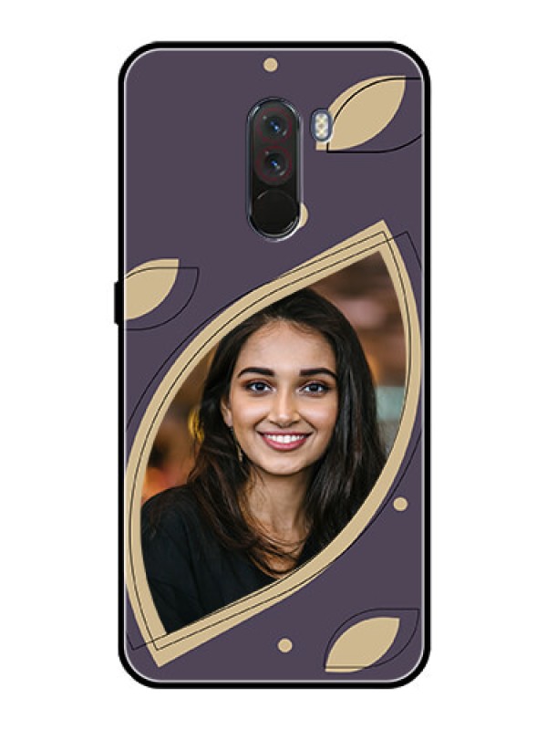 Custom Poco F1 Custom Glass Mobile Case - Falling Leaf Design