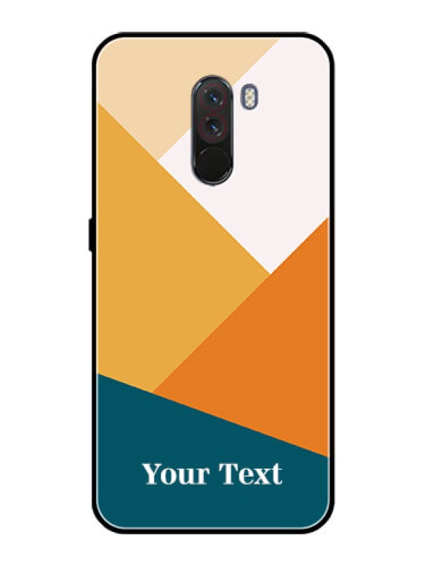 Custom Poco F1 Personalized Glass Phone Case - Stacked Multi-colour Design