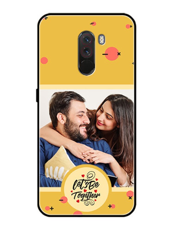 Custom Poco F1 Photo Printing on Glass Case - Lets be Together Design