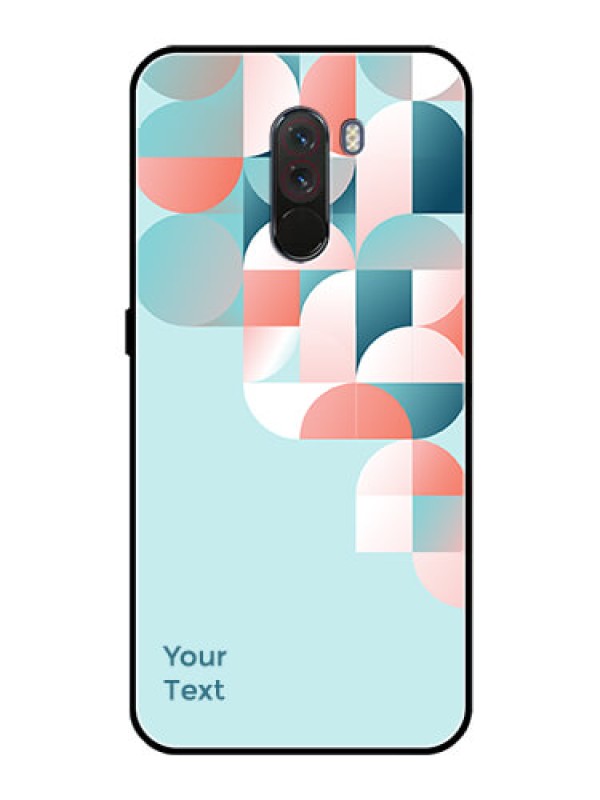 Custom Poco F1 Custom Glass Phone Case - Stylish Semi-circle Pattern Design
