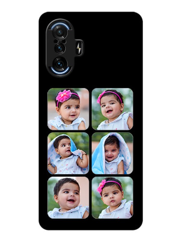 Custom Poco F3 GT Photo Printing on Glass Case - Multiple Pictures Design