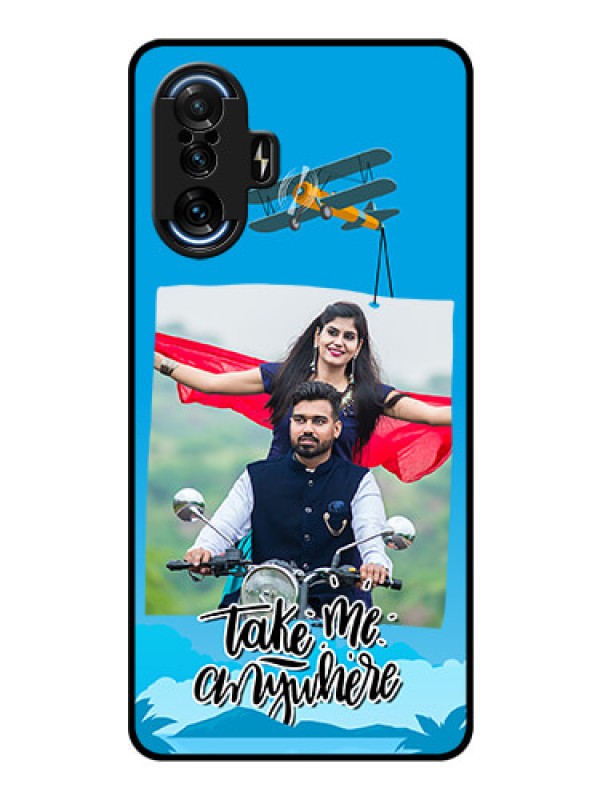 Custom Poco F3 GT Custom Glass Mobile Case - Traveller Design