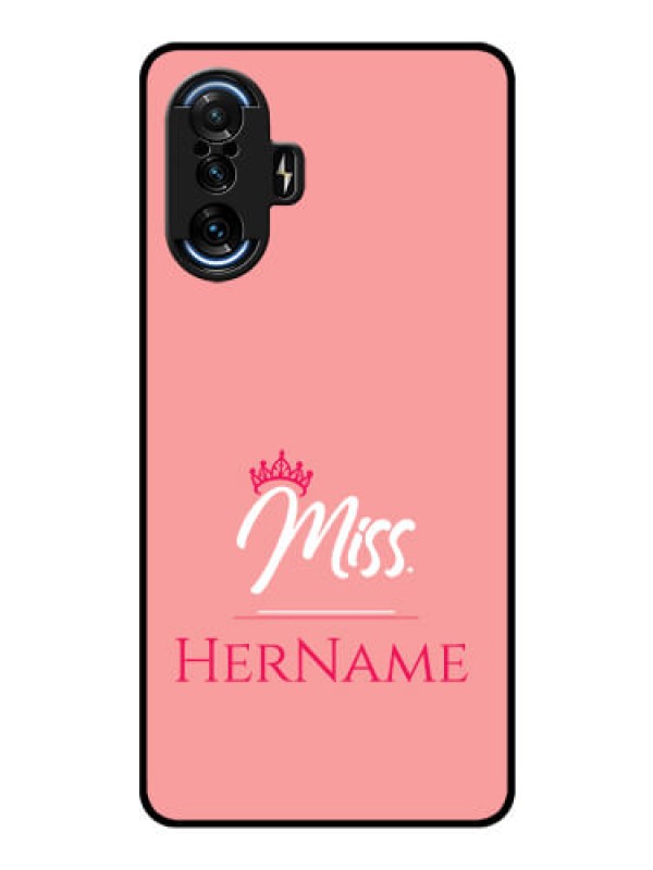 Custom Poco F3 GT Custom Glass Phone Case Mrs with Name