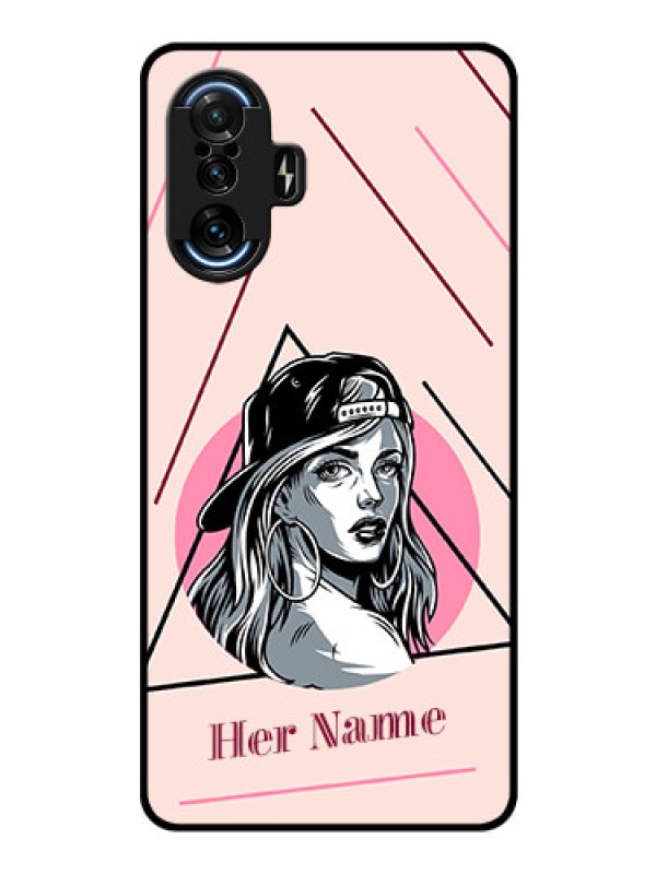 Custom Poco F3 Gt Personalized Glass Phone Case - Rockstar Girl Design