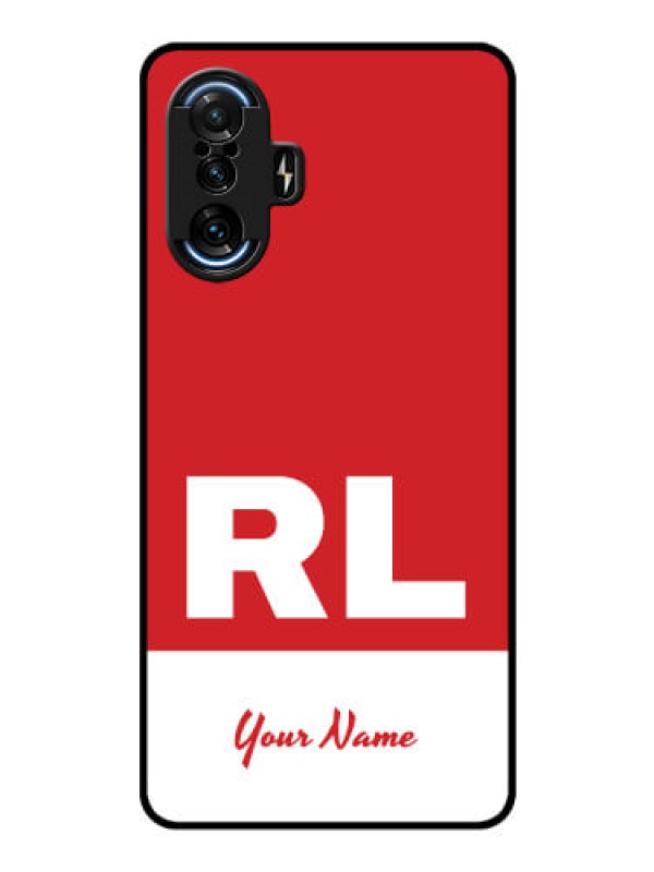 Custom Poco F3 Gt Personalized Glass Phone Case - dual tone custom text Design