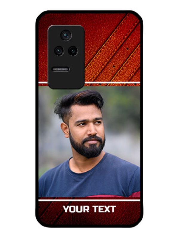 Custom Poco F4 5G Personalized Glass Phone Case - Leather Phone Case Design