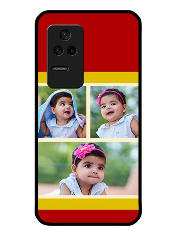 Custom Poco F4 5G Custom Glass Mobile Case - Multiple Pic Upload Design