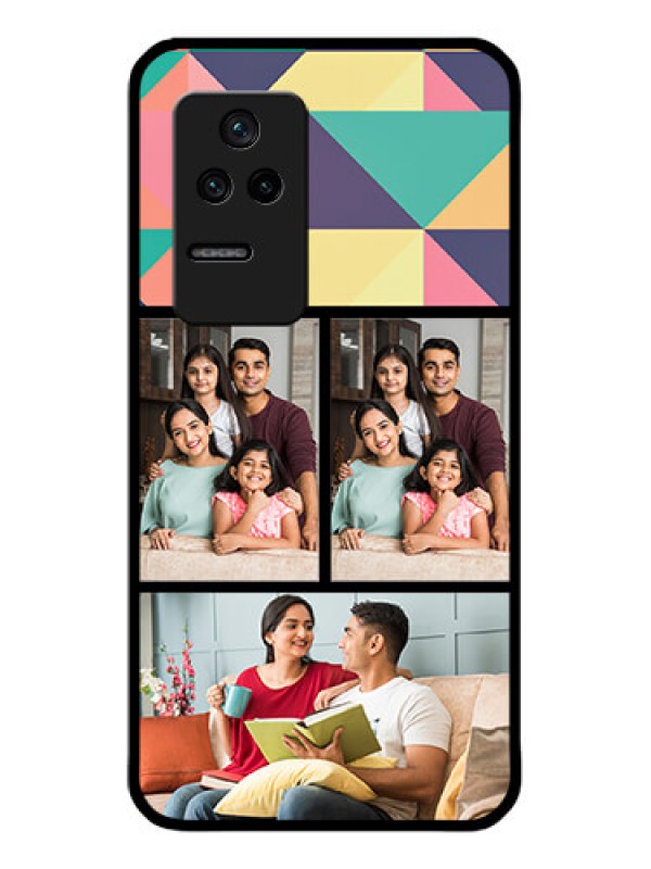 Custom Poco F4 5G Custom Glass Phone Case - Bulk Pic Upload Design