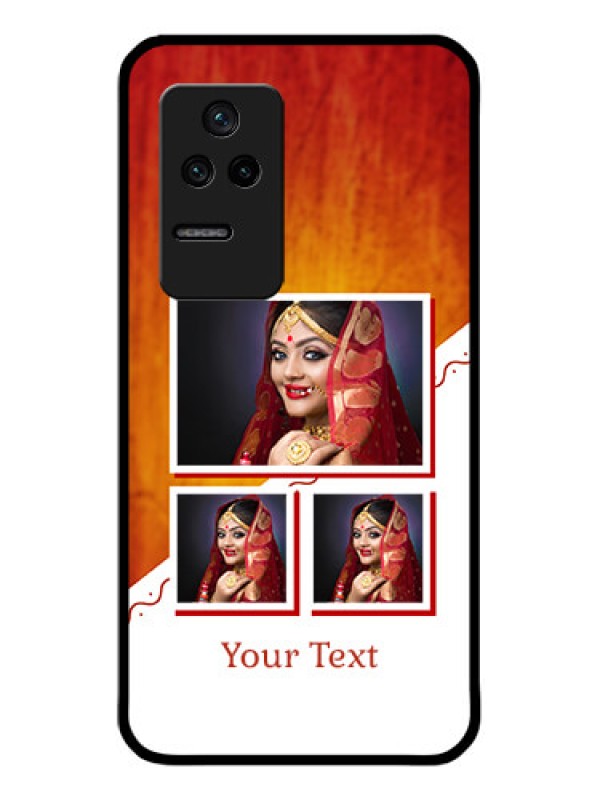 Custom Poco F4 5G Custom Glass Phone Case - Wedding Memories Design