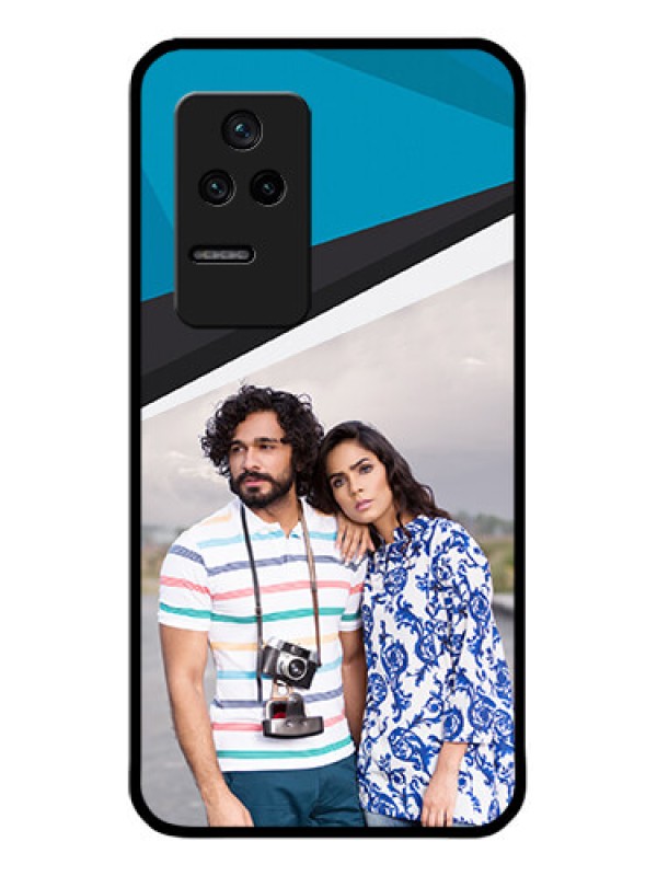 Custom Poco F4 5G Photo Printing on Glass Case - Simple Pattern Photo Upload Design