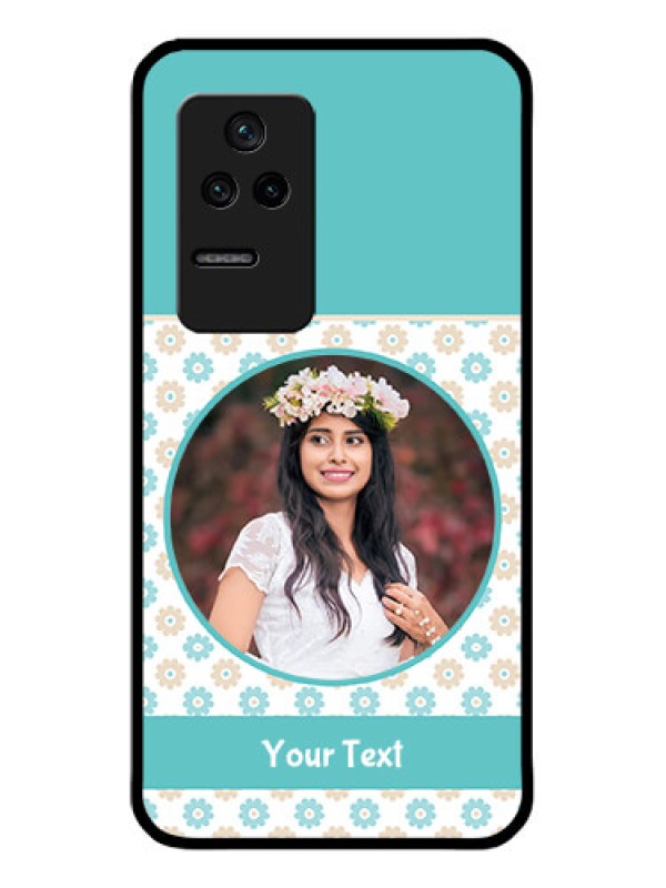 Custom Poco F4 5G Custom Glass Mobile Case - Beautiful Flowers Design