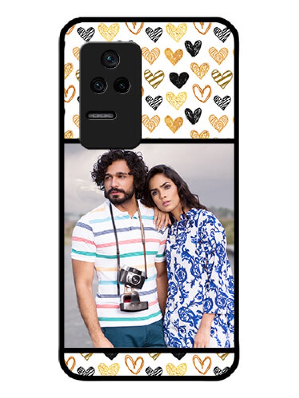Custom Poco F4 5G Photo Printing on Glass Case - Love Symbol Design