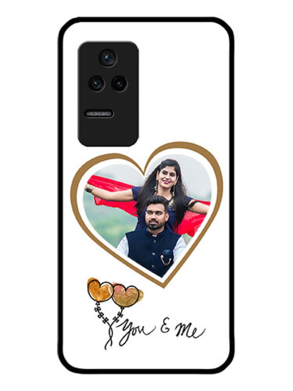 Custom Poco F4 5G Custom Glass Mobile Case - You & Me Design