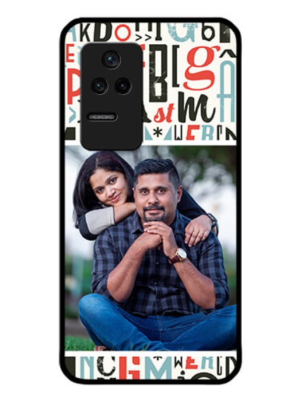 Custom Poco F4 5G Personalized Glass Phone Case - Alphabet Design