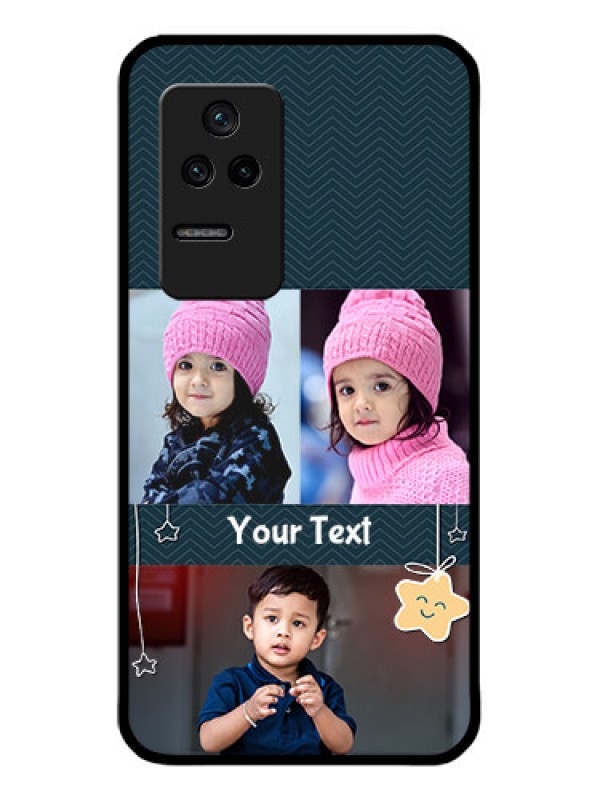 Custom Poco F4 5G Custom Glass Mobile Case - Hanging Stars Design