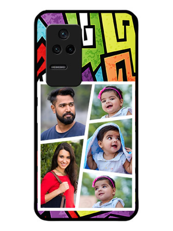 Custom Poco F4 5G Custom Glass Phone Case - Graffiti pattern Design