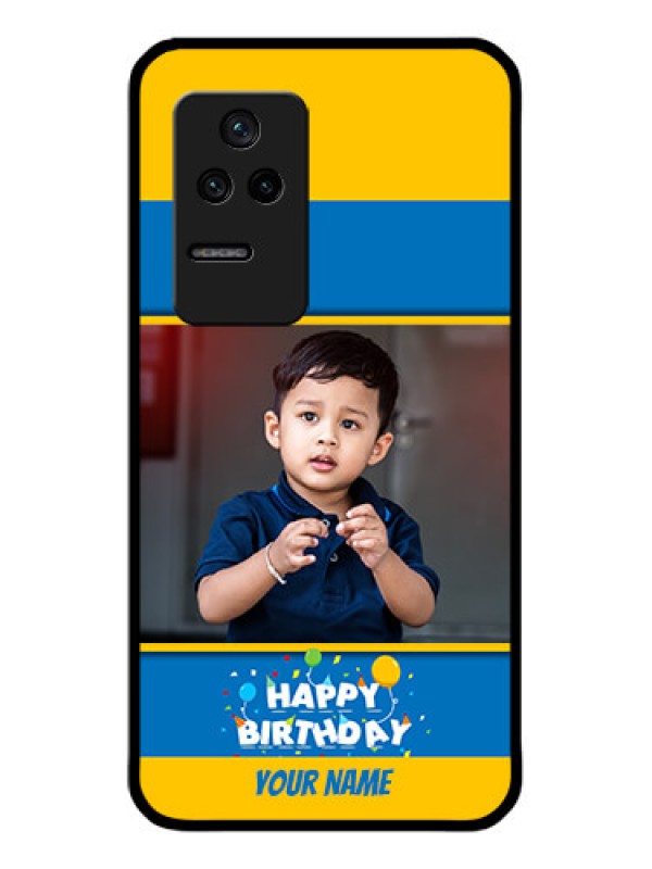 Custom Poco F4 5G Custom Glass Mobile Case - Birthday Wishes Design