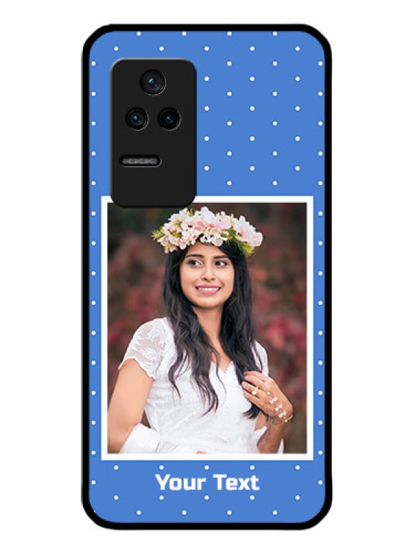 Custom Poco F4 5G Photo Printing on Glass Case - Polka dots design
